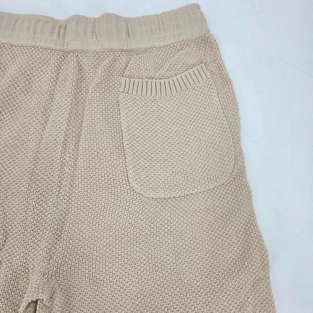HONOR THE GIFT KNIT SHORTS MENS XL TAN INNER CITY EMBROIDED COMFORT NEW! POCKETS